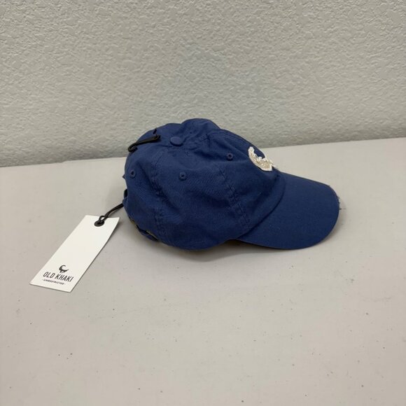Old Khaki Unrestricted Mountain Goat Applique Distressed Strapback Hat Cap NEW - Picture 4 of 7